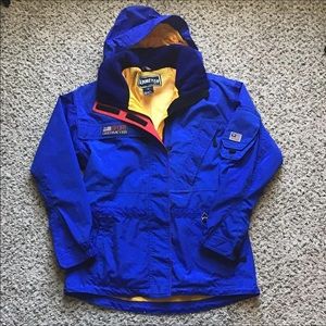 NWOT Women’s Obermeyer Ski Coat Blue Yellow Sz 8